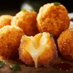 Crispy Fried Cheese Balls served with marinara sauce