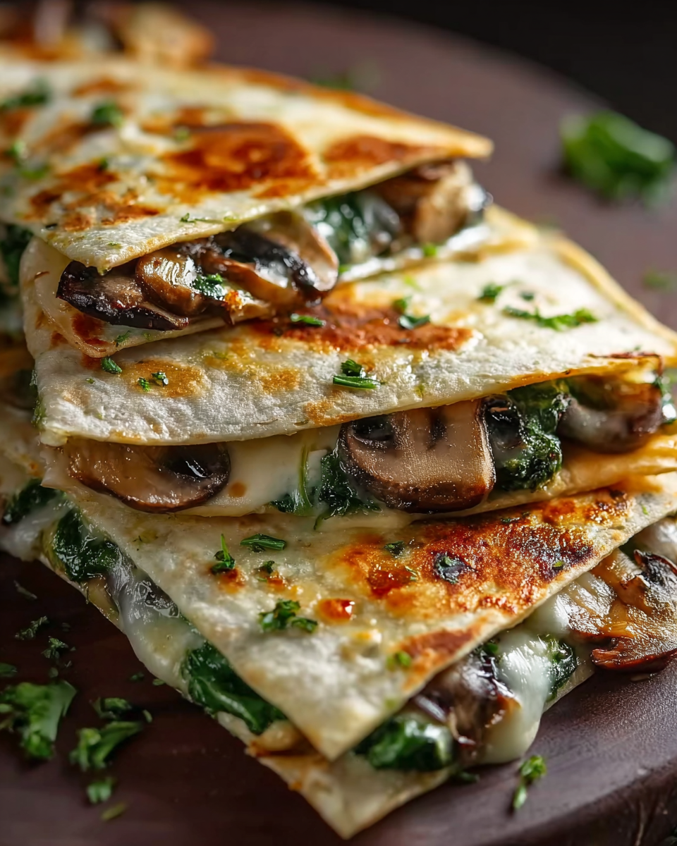 Step-by-step layering of quesadilla filling