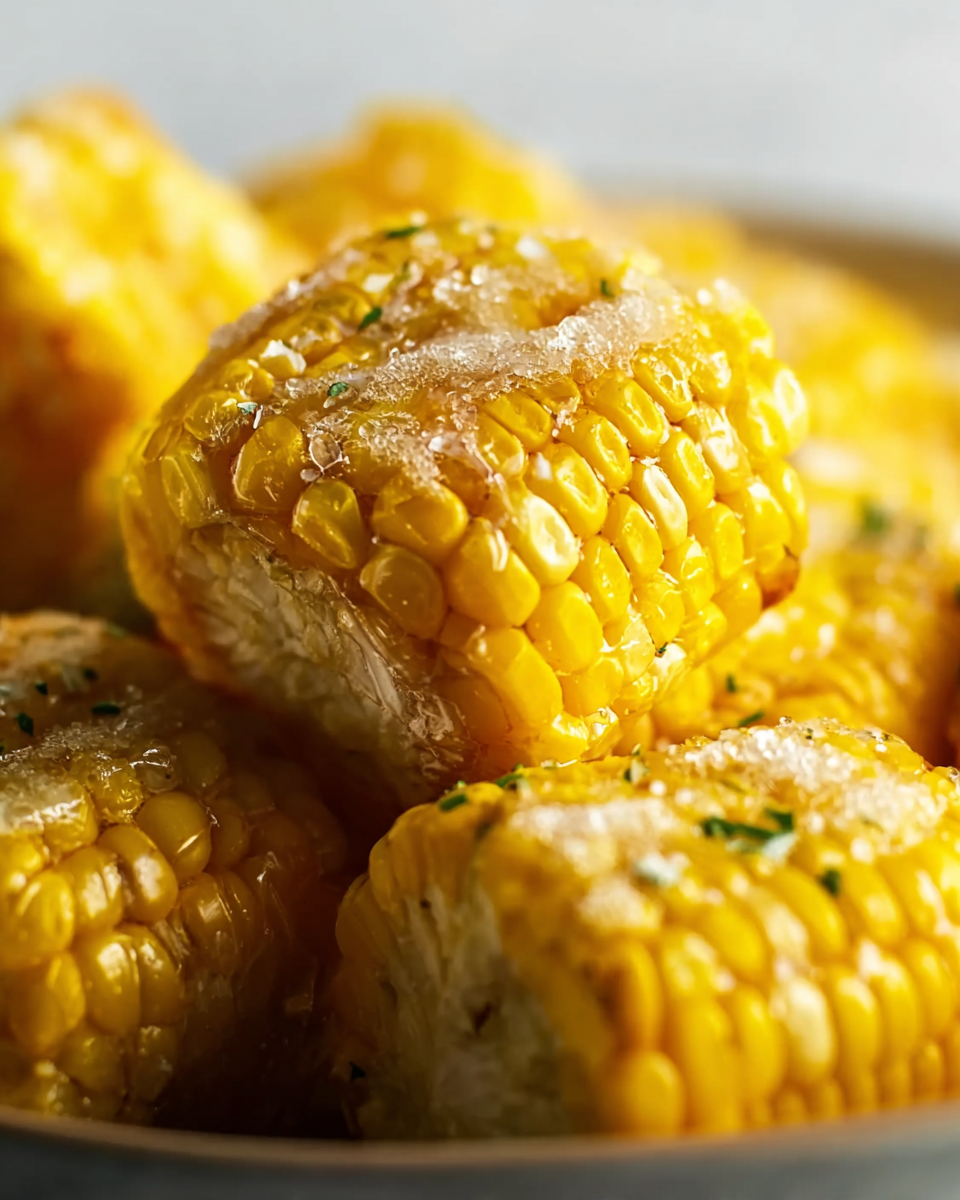 Three flavor variations of microwave corn on the cob
