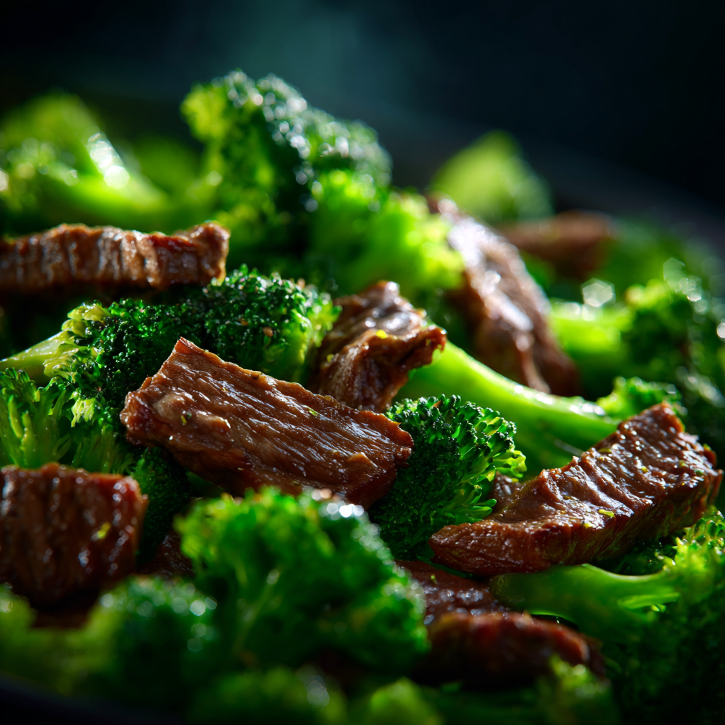 Beef and broccoli served with rice and egg rolls