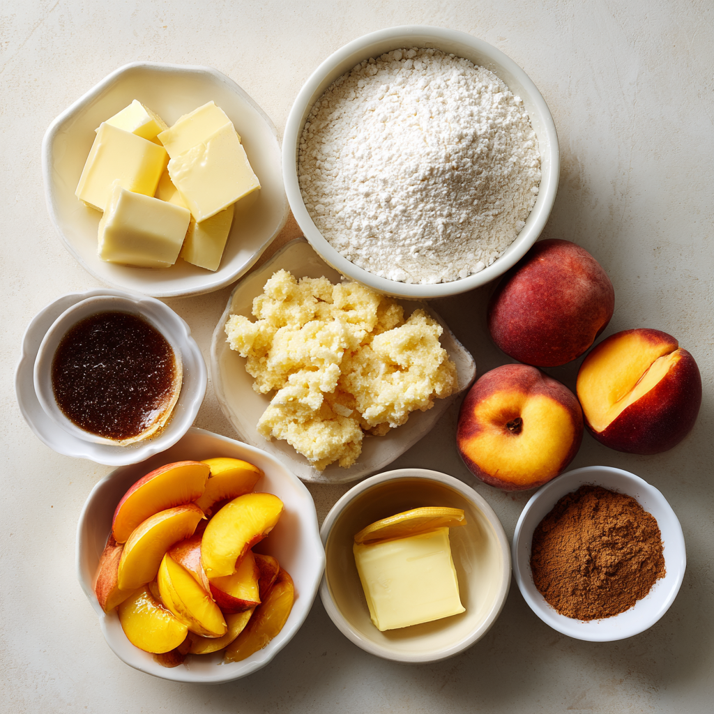Golden brown butter in a pan for making double crust brown butter peach cobbler