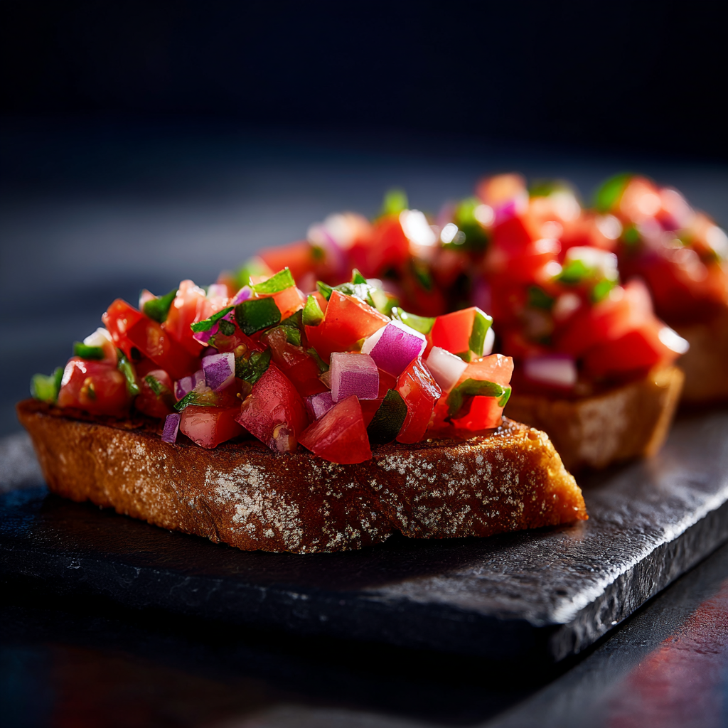 Bruschetta recipe variations with mozzarella and feta