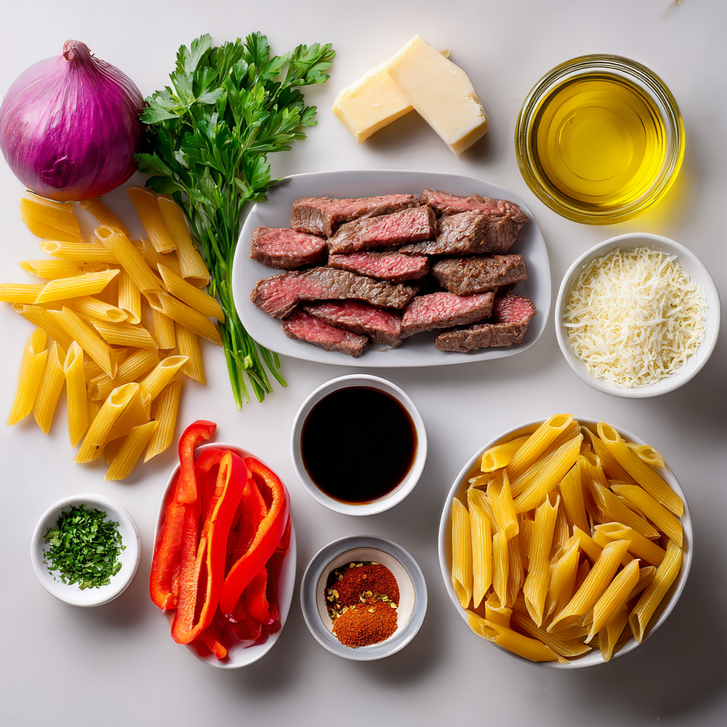 Cajun seasoned steak slices searing in a hot skillet