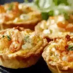 Cheddar crab and shrimp mini quiches fresh-baked