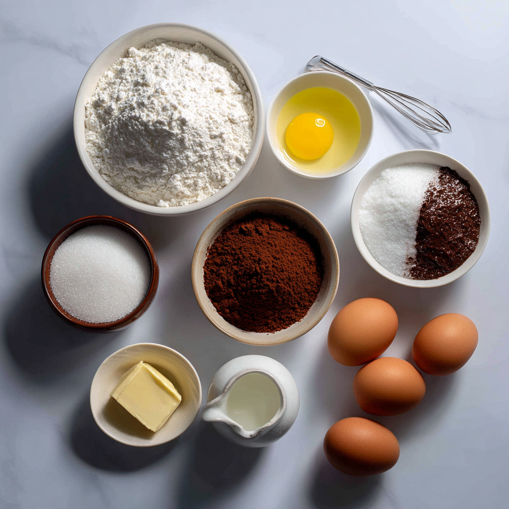 Chocolate cupcake recipe batter in muffin liners