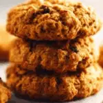 Freshly baked cinnamon sweet potato breakfast cookies on tray