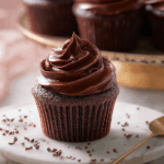 Delicious chocolate cupcake recipe with vanilla frosting