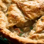 homemade chicken pot pie recipe with golden flaky crust