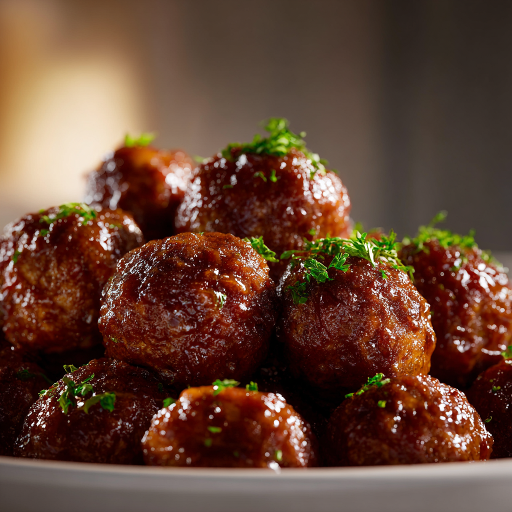 Crock Pot French Onion Meatballs on mashed potatoes