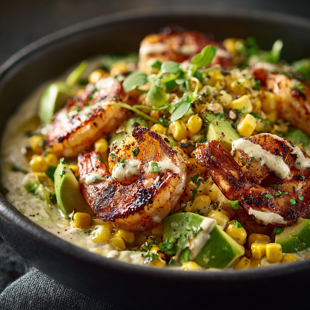 Corn Salsa for Grilled Shrimp Bowl
