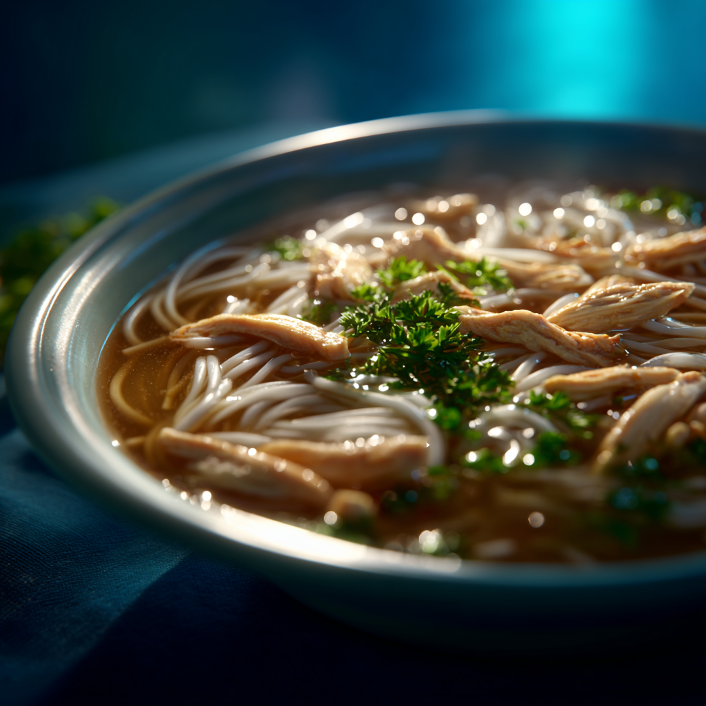 ingredients for cozy chicken vermicelli soup recipe