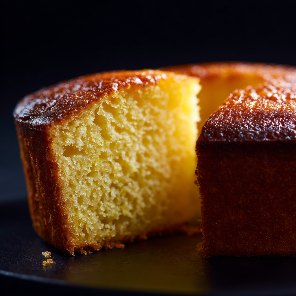pouring lemon yogurt cake batter into loaf pan
