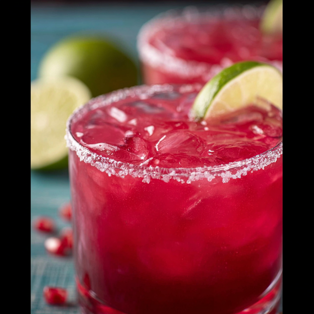 Light pomegranate margarita recipe with sparkling water