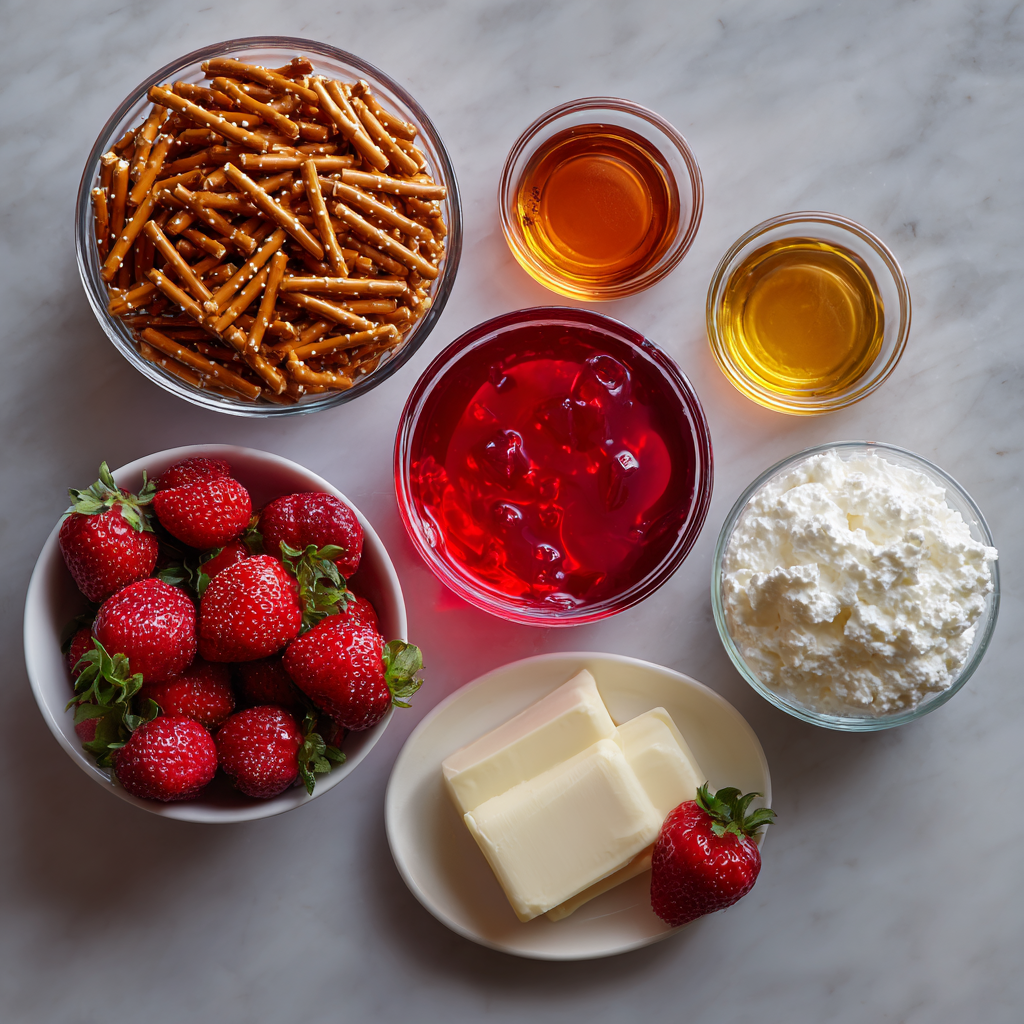 Pretzel crust layer for strawberry pretzel salad