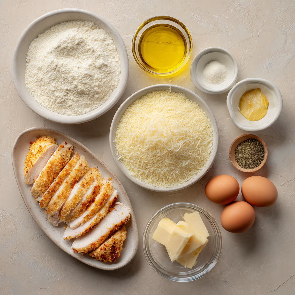 Golden Parmesan Crusted Chicken marinated in yogurt and lemon