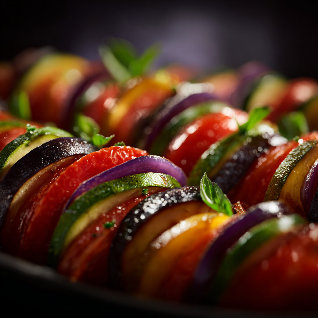 Meal-prepped ratatouille servings