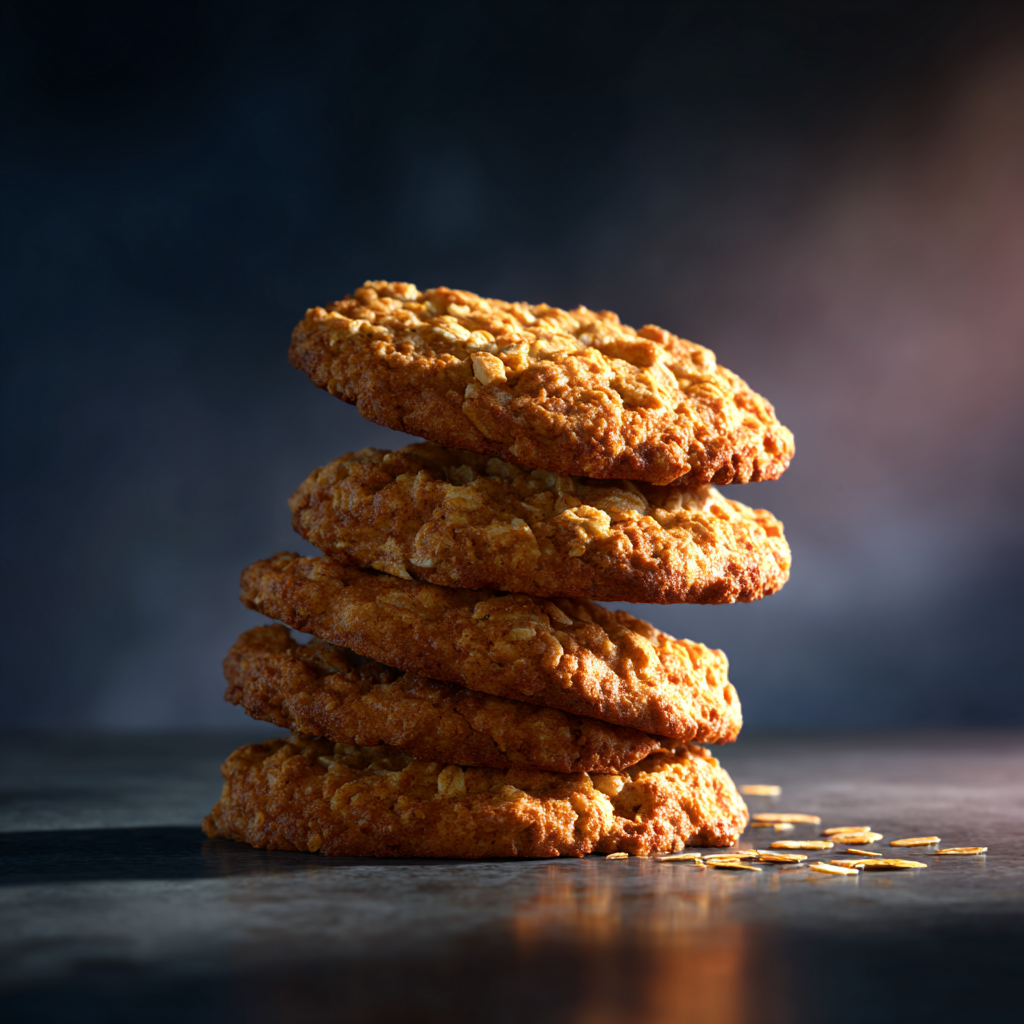 Soft oatmeal raisin cookie with chewy texture