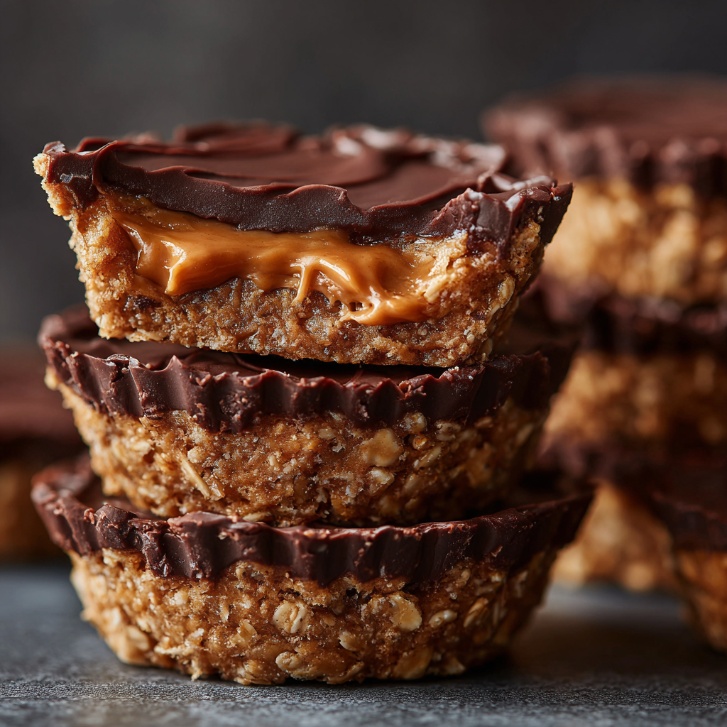 No-bake peanut butter oat cups with topping variations
