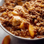 Best Peach Crisp fresh from the oven