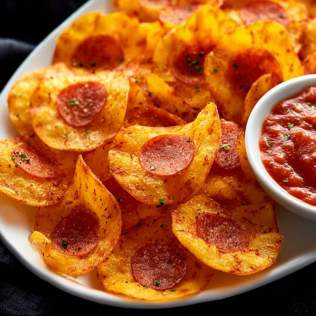 Stored 2-Ingredient Pizza Chips in airtight glass container