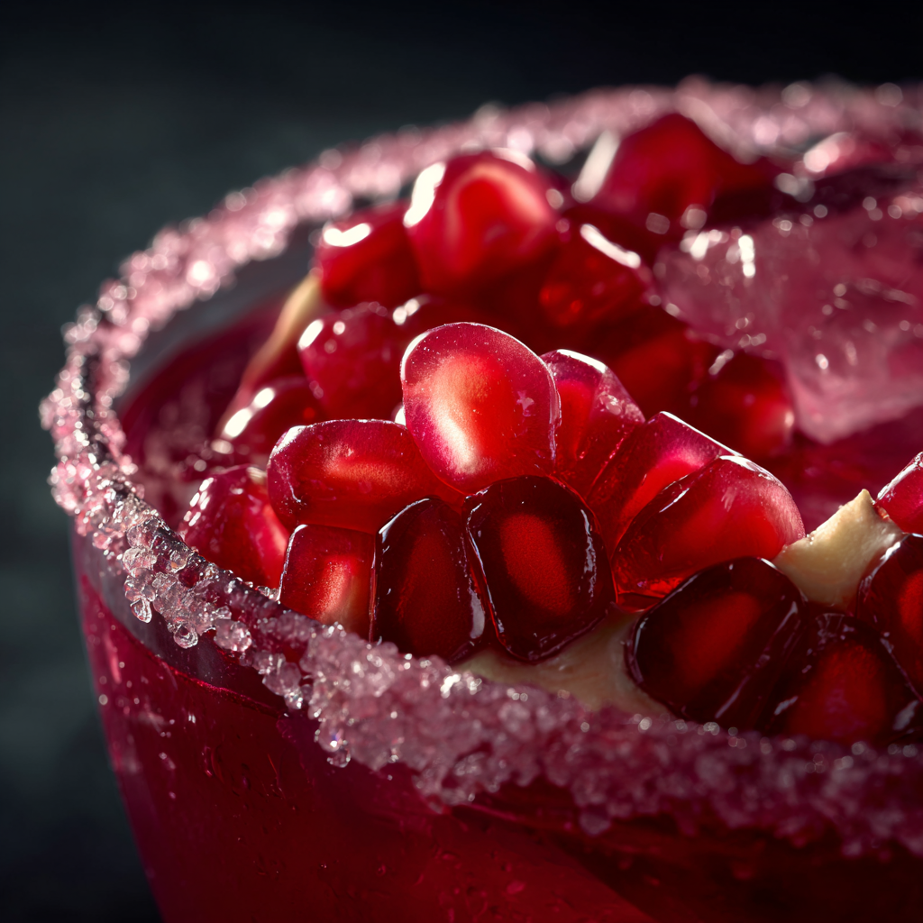 Pomegranate margarita recipe served with party pairings