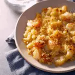 Creamy Seafood Mac & Cheese with lobster and shrimp