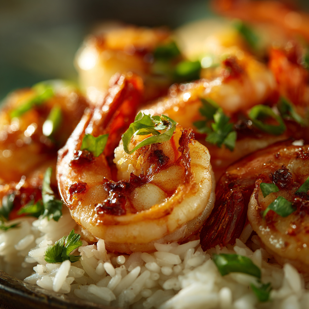 Homemade shrimp fried rice with veggies