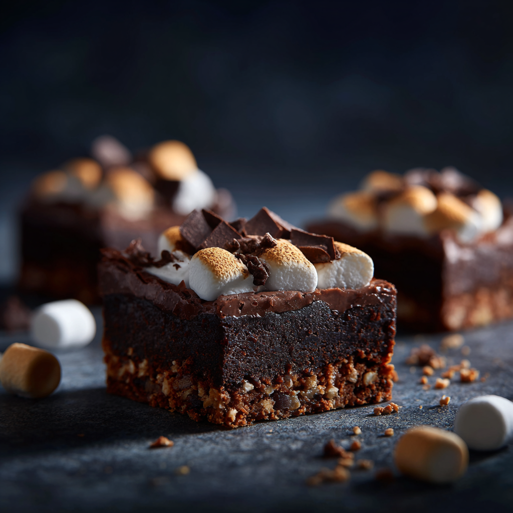 variations of smores brownies with different toppings