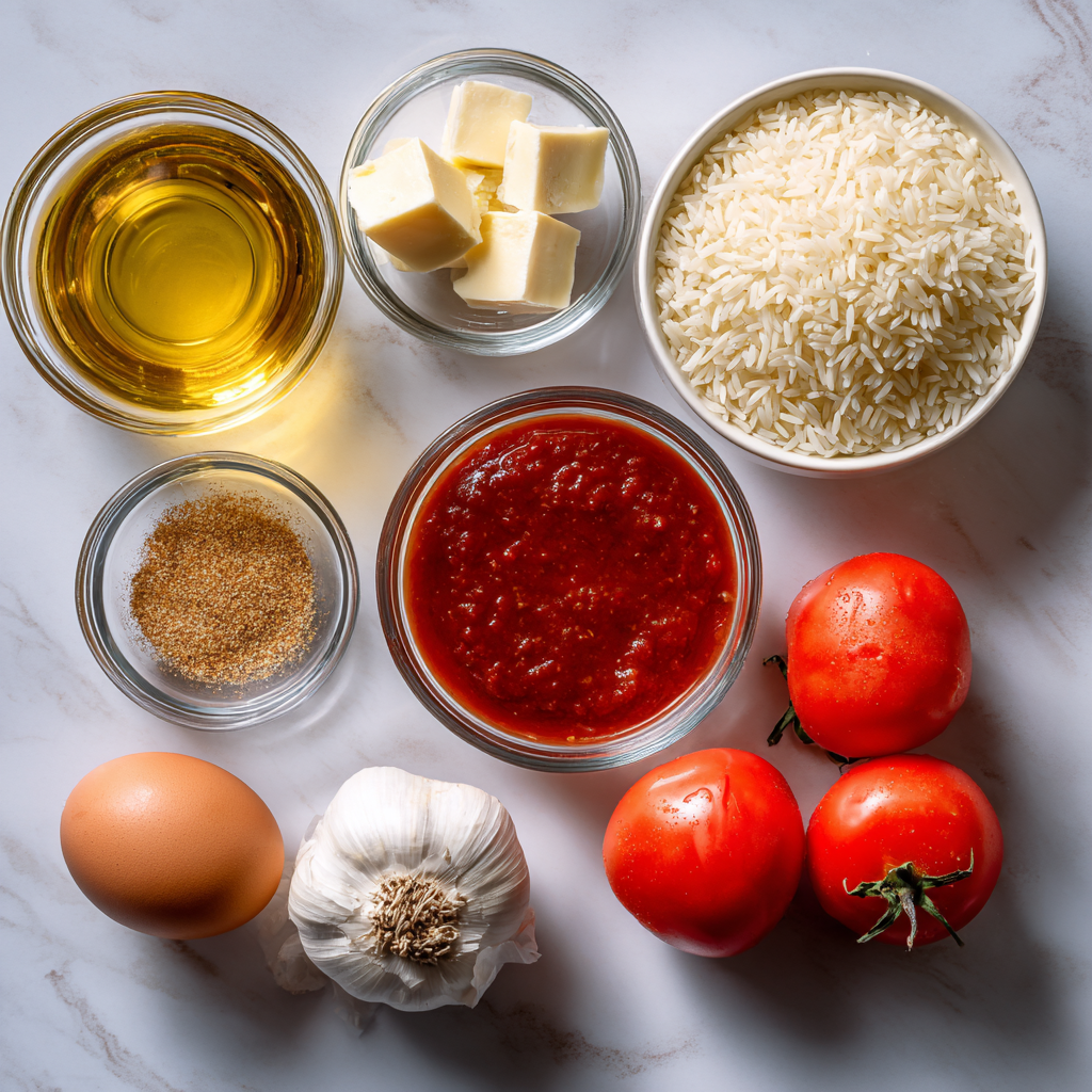 spanish rice recipe ingredients setup