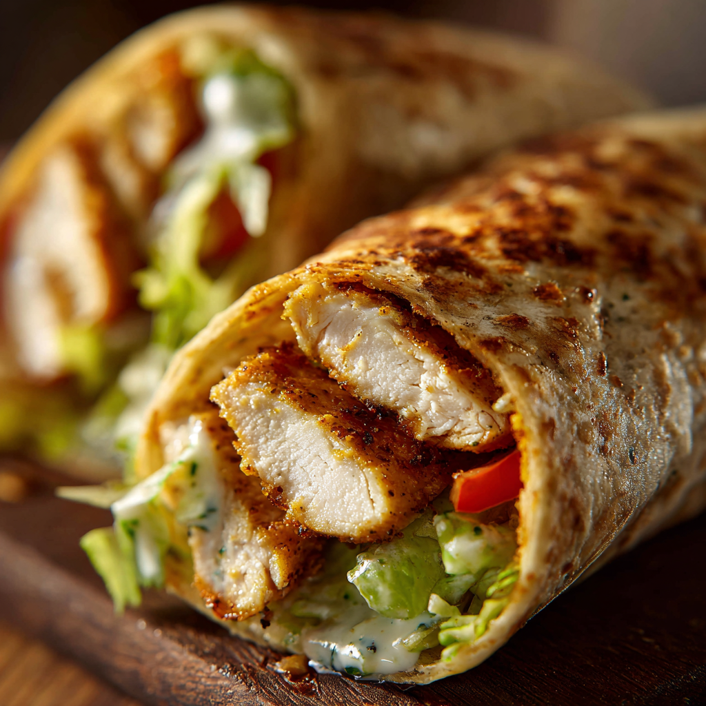 how to assemble ranch chicken wraps