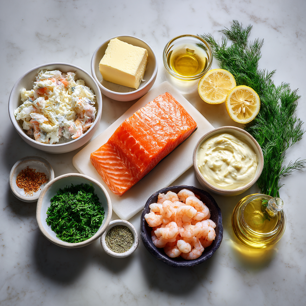 How to make crab and shrimp stuffed salmon