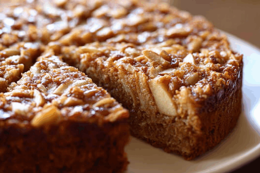 Swedish apple cake recipe fresh from the oven