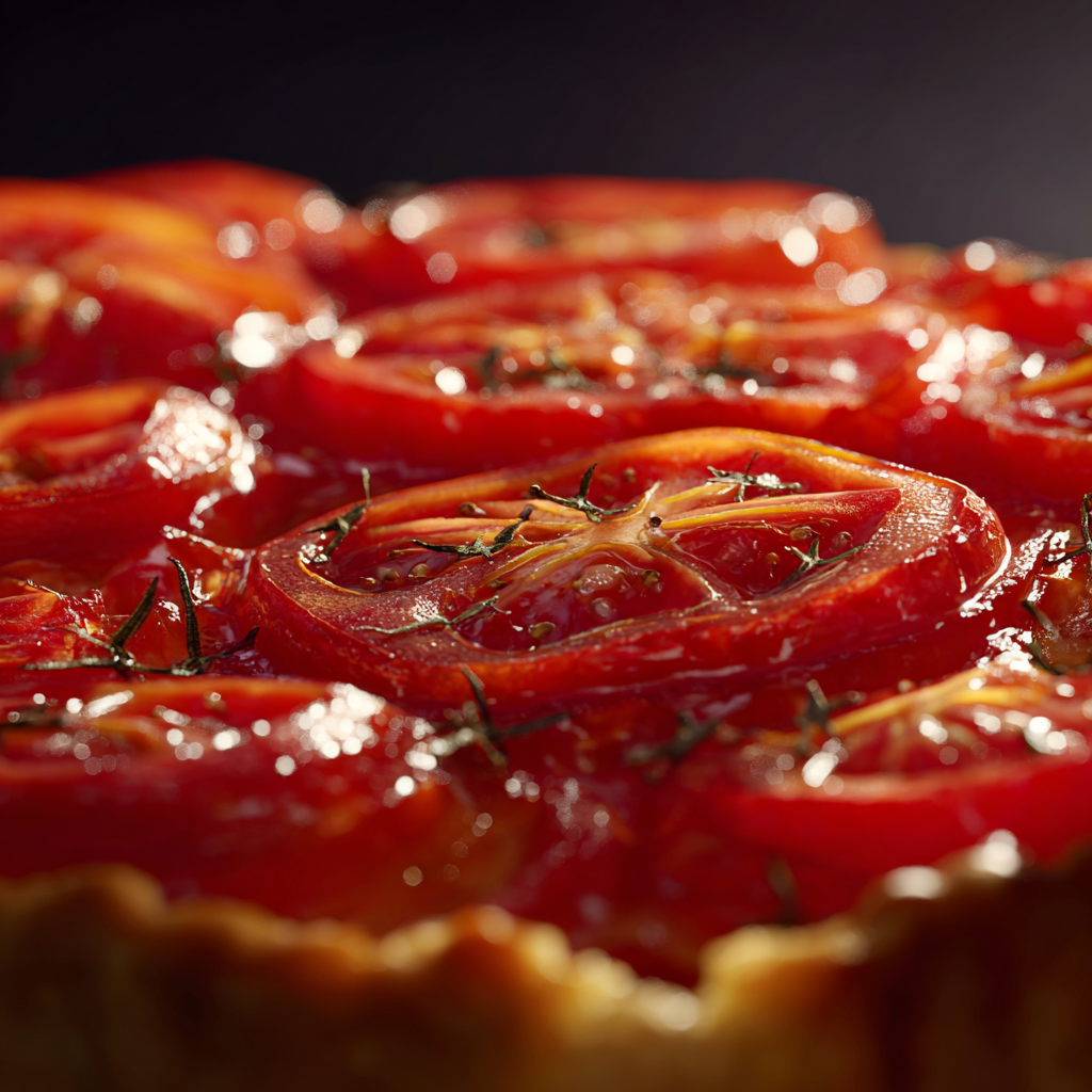 Best Tomato Pie baking in the oven